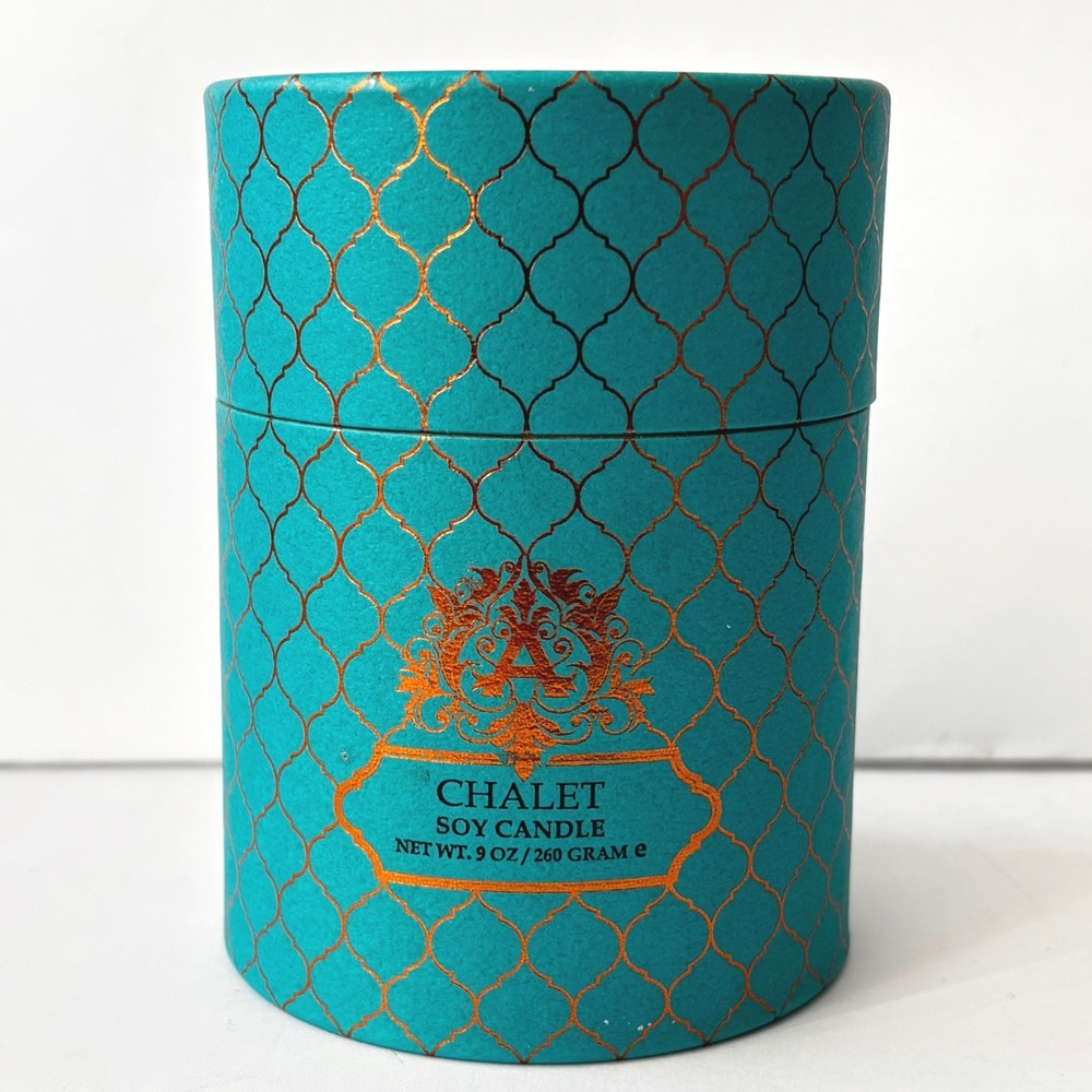 Archipelago Chalet Soy Candle 9 oz‎ Bergamot Lemon Leaf Pressed Flowers New